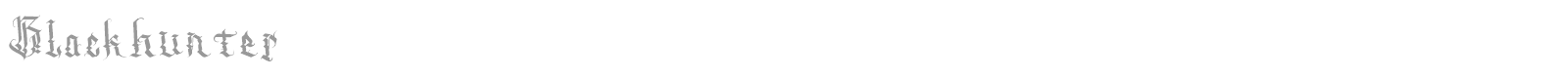 Blackhunter font preview